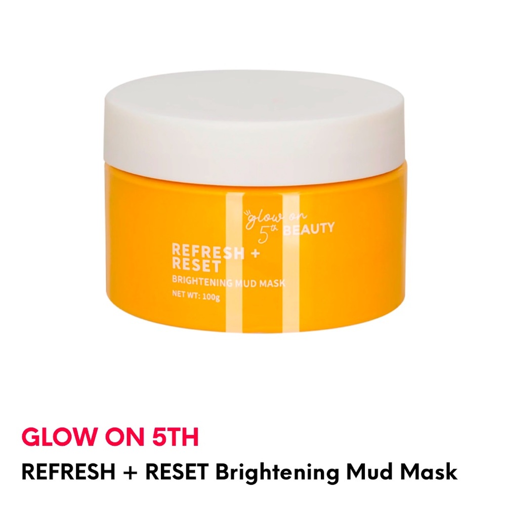 NIB- Glow on 5th Beauty Refresh and Reset Brightening Mud Mask NEW IN SEALED BOX